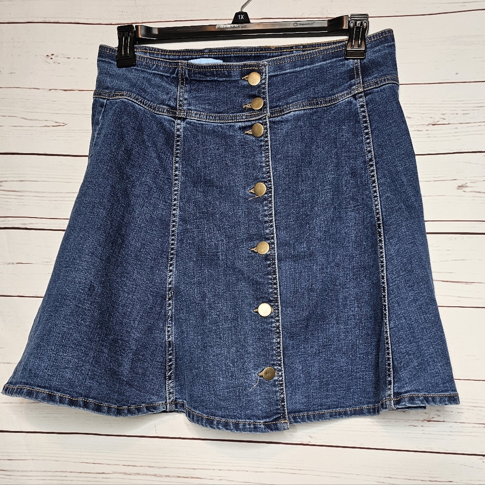 Draper James Blue Denim A-Line Mini Skirt - Picture 9 of 9